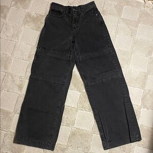 Madewell Women's Superwide-Leg Black Demin Jeans